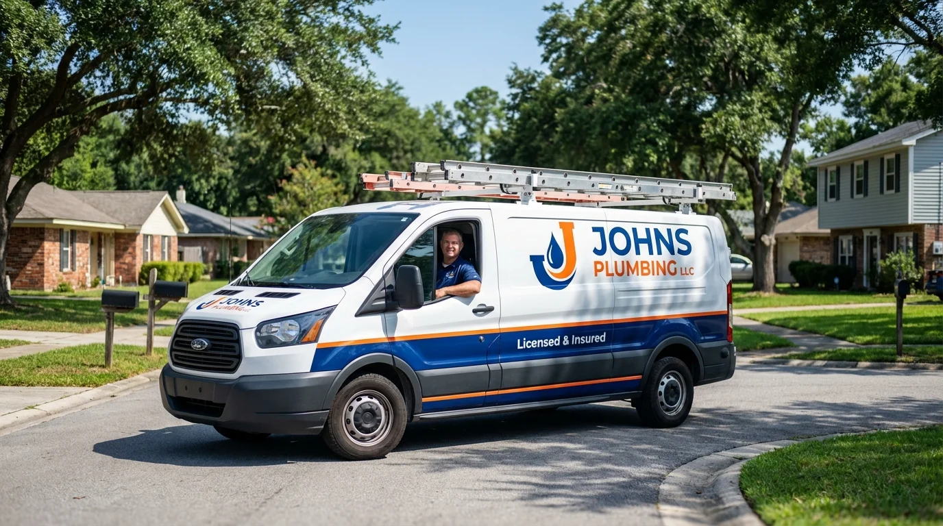 Johns Plumbing LLC service van in Black Creek, WI