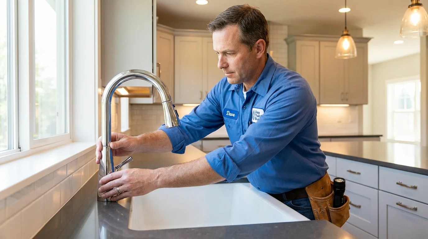 Kitchen faucet installation by Johns Plumbing LLC in Black Creek